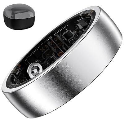 S SECRETTOP Smart Ring for Women Men, Fitness Ring with Heart Rate, SpO2, Sleep Monitoring, Pedometer Monitoring,IP68 Waterproof, No Subscription Fee(Silver 11)