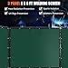 Elementool 3 Panel 8x6FT Welding Screen with Frame - Flame Resistant PVC Curtain, Transparent Safety Panel, Lockable Swivel Wheels for Workshop, Garage, Metalworking (Green)