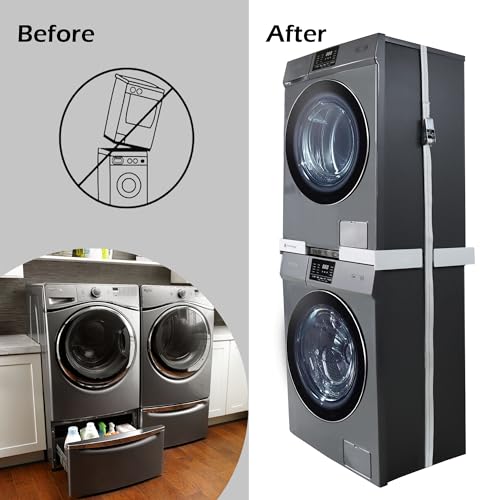 Image of MaxWorks Stacking Kit for Washer and Dryer, Universal Stacking Kit for Washing Machine and Dryer