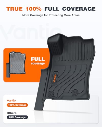 Image of Floor Mats for Toyota 4Runner 2024 2023-2013 & for Lexus GX460 2023 2022-2014(Fit 5 Seats), Anti-Slip Custom Fit All Weather TPE Car Liners 1st & 2nd Row Car Mats