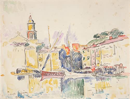 Tableau Port de Saint-Tropez Paul Signac pour une chambre lumineuse