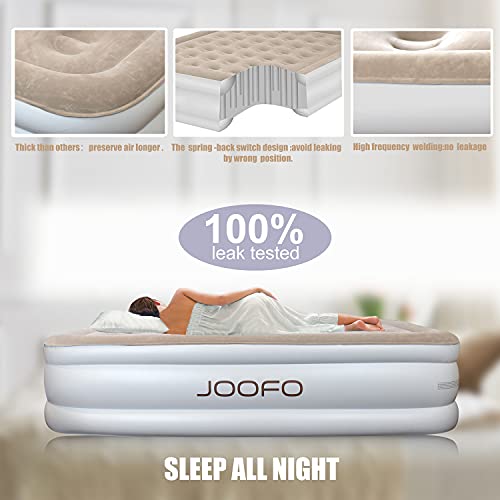 Joofo Twin Air Mattress With Built-In Pump,Double Height 18-Inch Inflatable Bed For Camping,Home And Travel-Twin Xl #TOP4