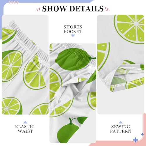 ZZXXB Limes Boys Long Pants Soft Trousers Elastic Waist Kids Lounge Bottoms with Pockets S-XL4