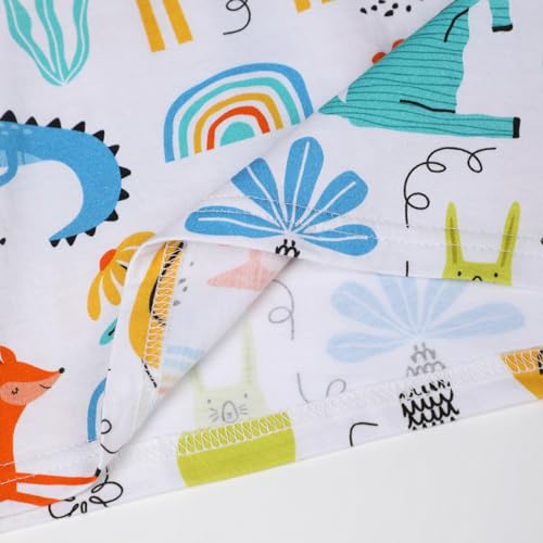 Image of HILEELANG Toddler Boy Summer Short Clothes Sets Cotton Crewneck Tees Shorts Pocket Adjustable Knite Shorts Playwear Sets