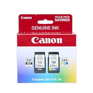 Canon PG-245 XL / CL-246 XL Genuine Ink Value Pack (2 Cartridges), Compatible with iP2820, MG2420/2924/2920/3020/2522/2525, MX492, TS3120/302/302a/202/202a/4520/3320