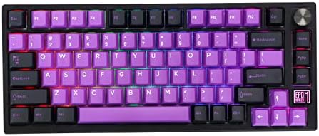 EPOMAKER TH80 SE Gasket 75% Mechanical Keyboard, NKRO Hot Swappable RGB 2.4Ghz/ Bluetooth 5.0/ Wired Gaming Keyboard with Poron/EVA Foam, 4000mah Battery, Knob Control for E-Sport/Windows/Mac