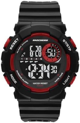 Skechers Men's MacAfee Digital Black Polyurethane Watch, Black