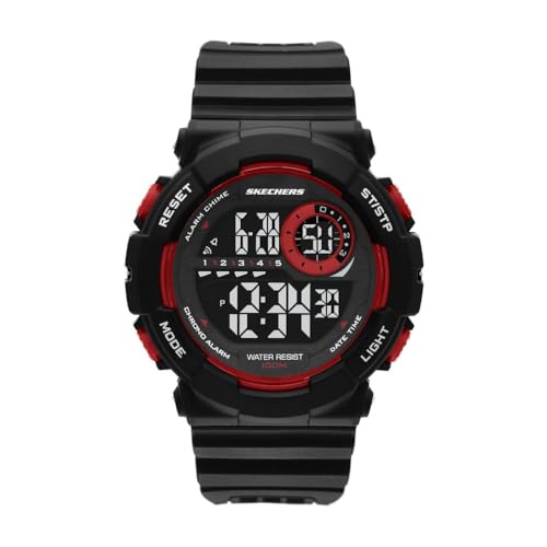 Montre digitale Skechers homme avec bracelet polyuréthane antichoc et écran haute visibilité