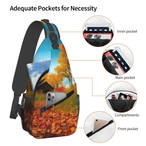 Bolso cruzado de pecho para hombres y mujeres negro miniatura 4