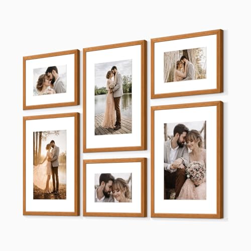 Image of Custom Personalized Photo Collage Framed Wall Art Painting Frames Set | Family Picture Frame Wall Decor Artwork for Living Room Bedroom | A3 + A4 Frame Combo Gallery Style | Personalized Home Decor Gift