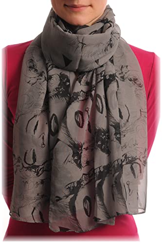 LissKiss Marilyn Monroe on Grey - Scarf - Gris Bufanda Talla unica - 66cm x 160cm