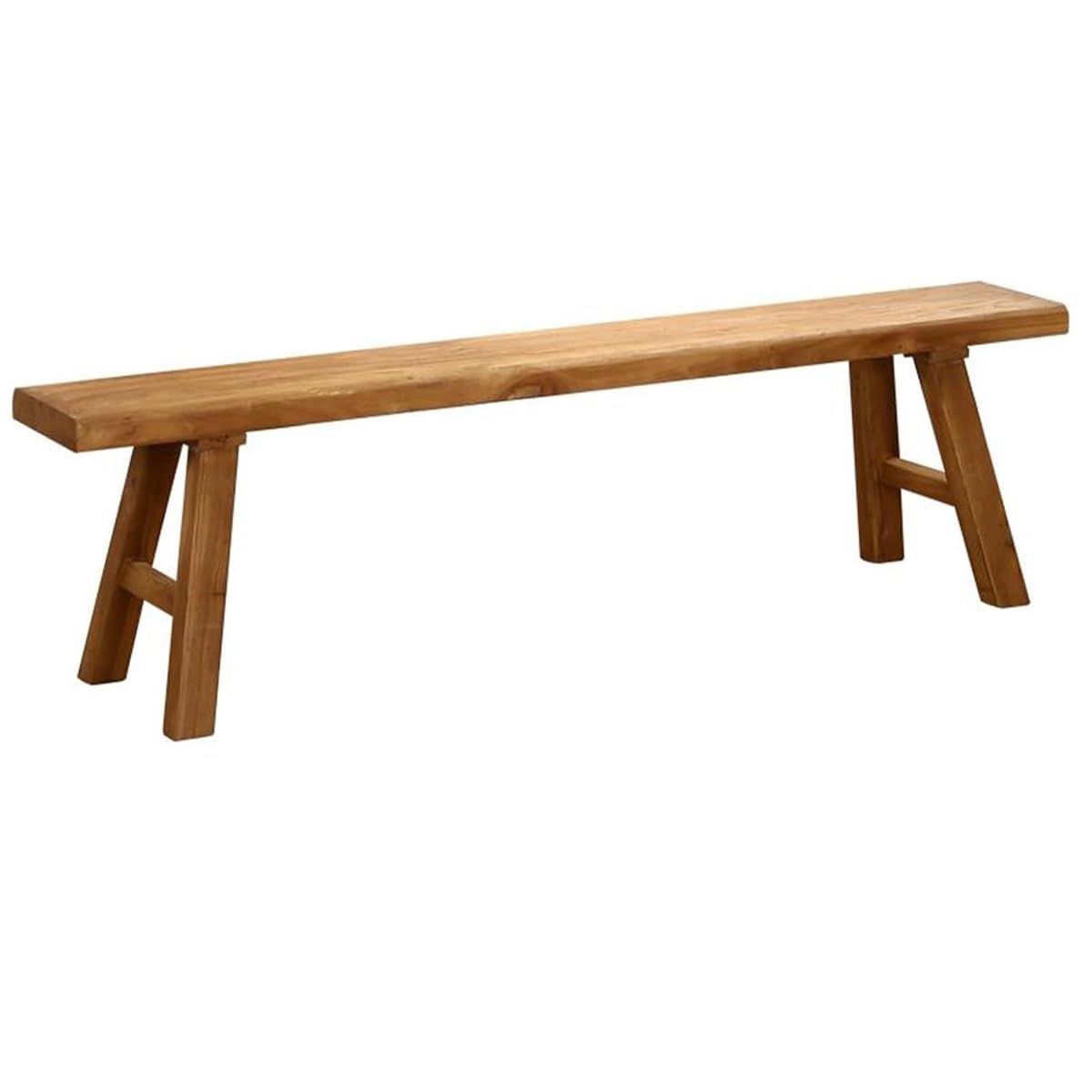 Banco de madera para comedor que ahorra espacio gracias a su diseño delgado