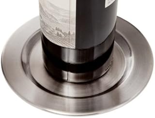 Set of 4 Brushed Stainless Steel Smooth Pratique Wine Bottle Coasters
