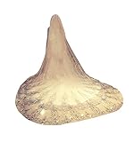 New Deve Newdeve 3M 1T Ivory White Wedding Veils with Crystal Free Comb (White), Large