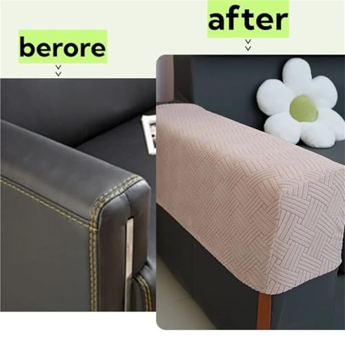 Protector suave de jacquard Qvorlth contra desgaste de mascotas en brazos de sofá pack de 2 5