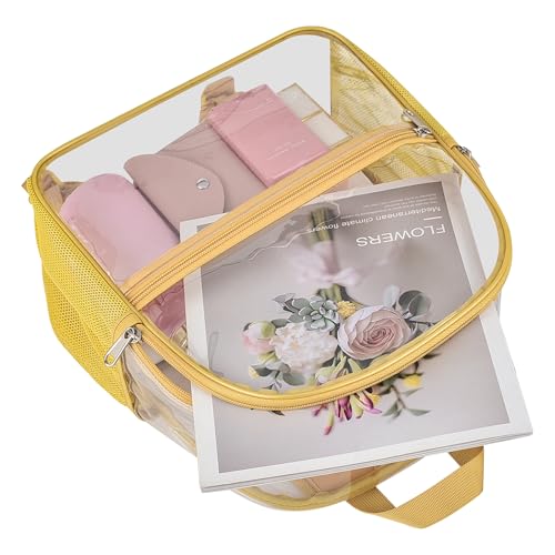 Image of Oraben Clear Backpack for Stadium Events, Stadium Approved 12 x 6 x 11, Small Clear Backpack for Concerts School Works, Fast Security Check, Waterproof PVC, Adjustable Straps, Women Men