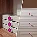 uxcell 10 Pcs Crystal Cabinet Knobs 24 mm Drawer Pulls Crystal Drawer Knobs for Cabinet, Cupboard, Wardrobe, Dresser, Rose Red/Silver