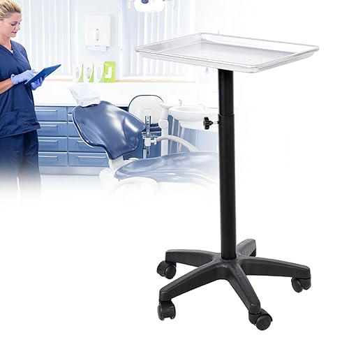 lyrlody Friseurwagen mit Rollen, Höhenverstellbar, Aluminium, für Friseursalon, Spa, Tierhandlung, Schönheitssalon