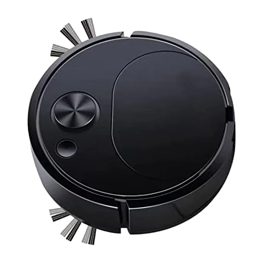 Aspirador de pó robô de Varredura Inteligente Automático 3 Em 1 - Recarregável, Baixo Ruído, Ideal para Cabelos, Poeira e Manchas - Preto