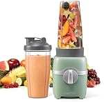 Mixeur personnel Starfrit - Deux tasses de 828ml - Deux lames - Modes élevé, bas et pulsation - 300W - Sauge