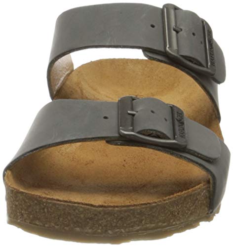 Image of HAFLINGER Andrea Elegant Leather Sandals with Rubber Sole and Cork Latex Footbed Unisex