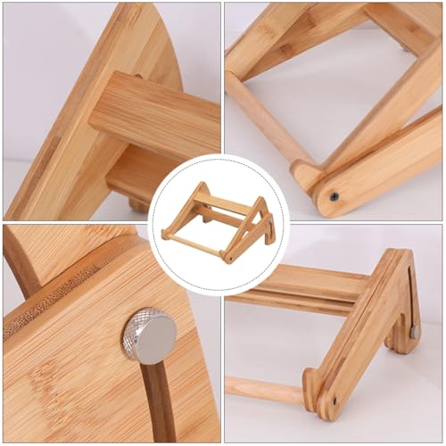 Soporte de madera ajustable para laptop con disipación de calor miniatura 3