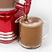Nostalgia Retro Frother and Hot Chocolate Maker and Dispenser, 32 Oz, for Coffees, Lattes, Cappuccinos, Red