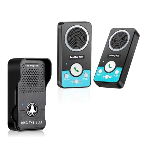 Wireless Doorbell with Speaker 2 Way Audio, Hands-Free Natural Conversation Door Bell Ringer Wireless, 1300Ft Range, 8 L - Detailed View