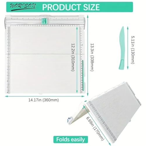 Image of Worison Foldable Multipurpose 12 x 12 Inch Scoring Board for Scrapbooking, Art & Craft, Paper Trimming Etc