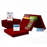 SHOGAZI Colchón plegable de 100 x 190 x 12 cm, colchón plegable para invitados, fabricado en Alemania, colchón plegable ganador de comparación, máxima comodidad para dormir, fácil lavado, colchón