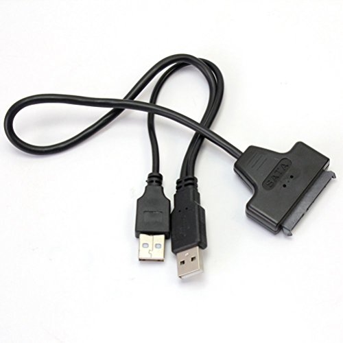 Cabo adaptador Pixnor USB 2.0 para SATA Serial ATA 15+7 22P para laptop HDD de 2,5 polegadas
