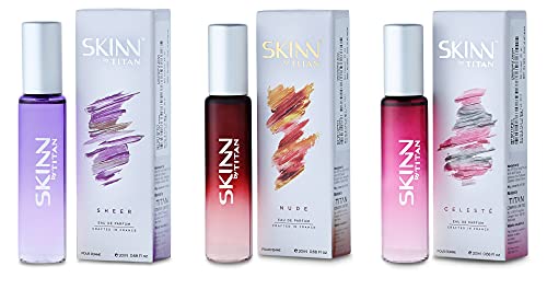 Titan Skinn Travel EDP Perfume for Women, 20ml (Pack of 3)
