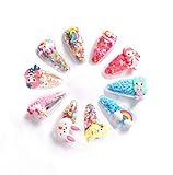 TANLOMY Sparkle Girl Hair Clips, 10 Pieces Barrettes Kit for Toddler Girls, Glitter Hair Pin Kids Ha