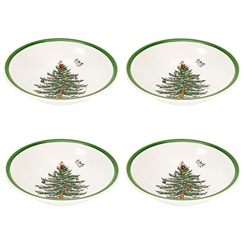 Spode Christmas Tree Earthenware Cereal/Oatmeal Bowl, Set Of 4, 12 Ounces #TOP2