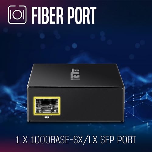Image of TRENDnet 1000Base-T to SFP Fiber Media Converter, Compact Design, 1000Base-T RJ-45 Port, 1000Base-SX /Lx SFP Slot, Mini Gbic, Multimode, Single-Mode, Full-Duplex Mode, Dual Speed SFP, TFC-GSFP
