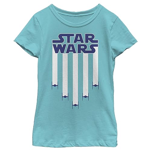 T-shirt Star Wars fille bleu tahiti XL idéal pour les journées d'été et l'école