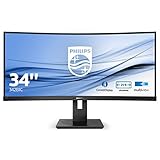 Der 86 cm (34 Zoll) große Philips B-Line Curved UltraWide Monitor bietet einen Rundumblick auf Ihre Arbeit. Ein scharfer WFHD-Monitor und das ergonomische Design des Standfußes sorgen für optimale Arbeitsbedingungen. Funktionen für optimalen Sehkomfort gemäß TÜV-Zertifizierung verringern die Augenermüdung