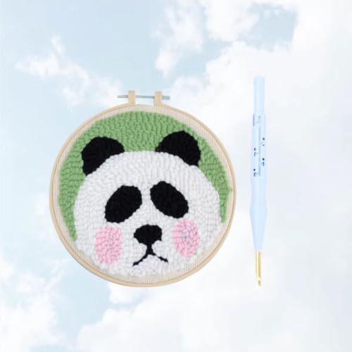 Aguja perforadora de bordado panda para tardes de manualidades redondas 5