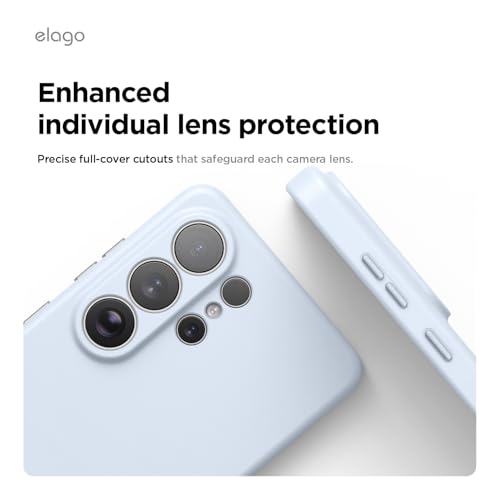 Image of elago Magnetic Silicone Case Compatible with Samsung Galaxy S26 Ultra Case, Compatible with MagSafe Accessories, Protective Cover, Shockproof, Slim, Anti-Scratch Soft Microfiber Lining (Light Blue)