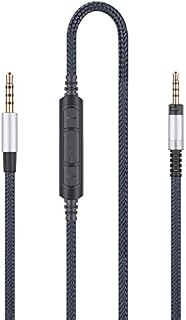 Replacement Audio Cable with in-Line Mic Remote Volume Control Compatible with Sennheiser Momentum, Momentum 2.0, HD1 Headphones, Audio Cord Compatible with Samsung Galaxy Huawei Android