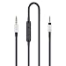 Câble audio de rechange pour écouteurs avec télécommande pour volume et microphone intégré compatible avec Sennheiser Momentum, Momentum 2.0, HD1 et Android