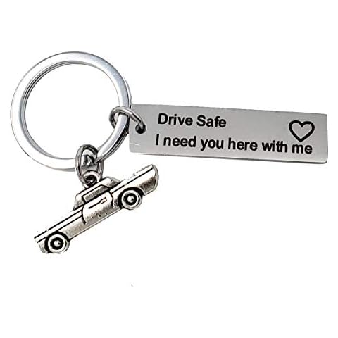 Drive Safe Babe/Handsome Keychain Gifts for Girlfriend Boyfriend Husband Wife (Car Charm) Cover