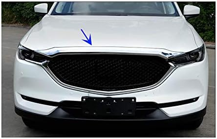 1pcs ABS Chrome Car Front Grill Grille Cover Decorative Molding Cover Trim Compatible for Mazda CX-9 CX9 2016 2017 2018 2019 2020 2021 2022 2023 2024 2025