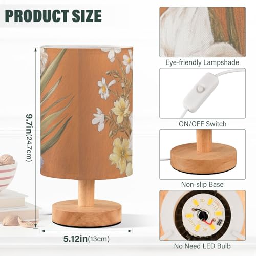 Lámpara de mesa multicolor con puerto USB y base LED miniatura 3