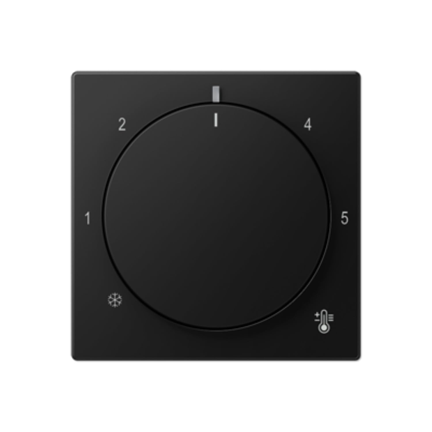Plaque thermostat Jung A1749BFSWM noir mat pour supprimer les reflets de vos murs