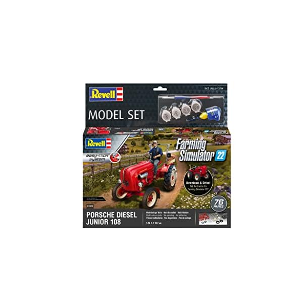 Revell Model Set Traktor Porsche Junior 108 67823 I Modell für Kinder & Erwachsene I Modellbausatz zum Basteln I… – Bild 3