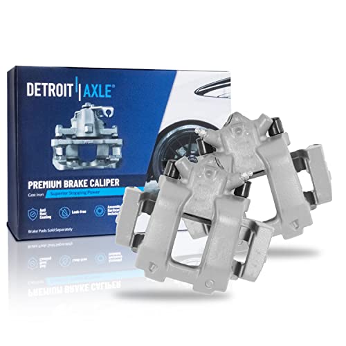 Image of Detroit Axle - Front Drilled Brake Rotors Ceramic Brake Pads w /Hardware Calipers Replacement for 428i 430i xDrive Gran Coupe - 6pc Set