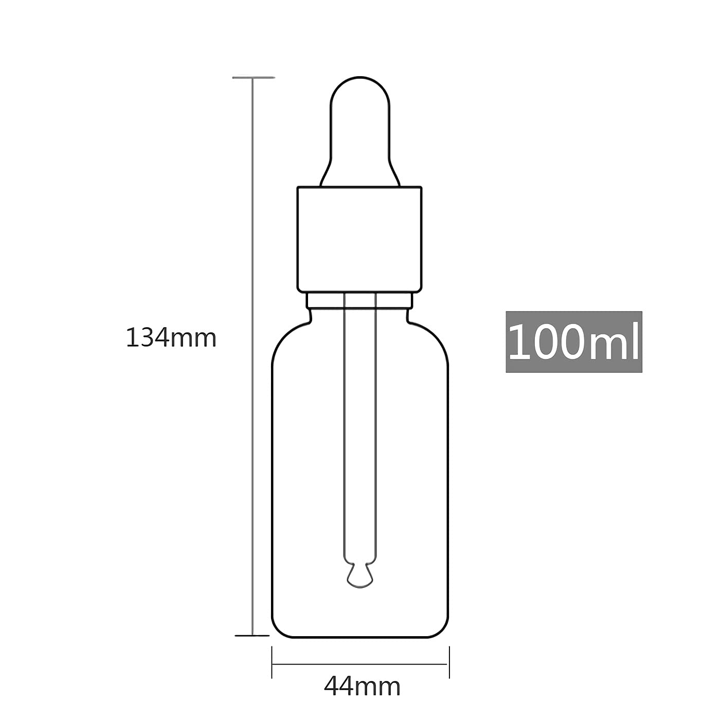 24 Piezas Transparente Frasco Cuentagotas Cristal 100ml con Cierre a Prueba de Manipulaciones , Botellas Cuentagotas Vacío con Pipeta de Vidrio, para Aromaterapia Aceites Esenciales