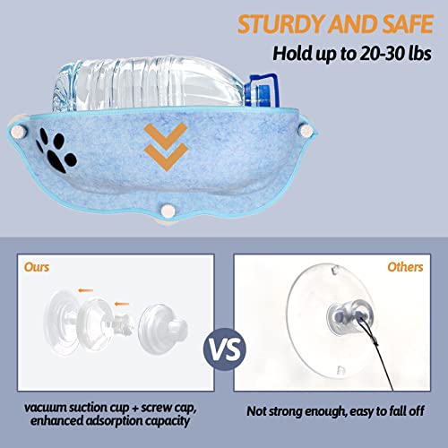 Bnosdm Cat Window Perch Bed Felt Kitty Sill Hammock Hanging Pet Resting Seat With Suction Cups Plush Mat Cat Window Perch Space Saving For Indoor Cat Kitten Grey #TOP3