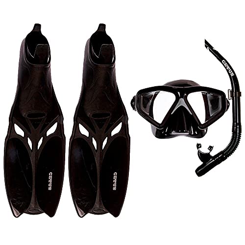 Kit de Mergulho Máscara+respirador+nadadeira Cetus Shark Fun Black - 41-42